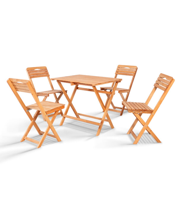 Pita 4+1 Ahşap Bahçe Balkon Set